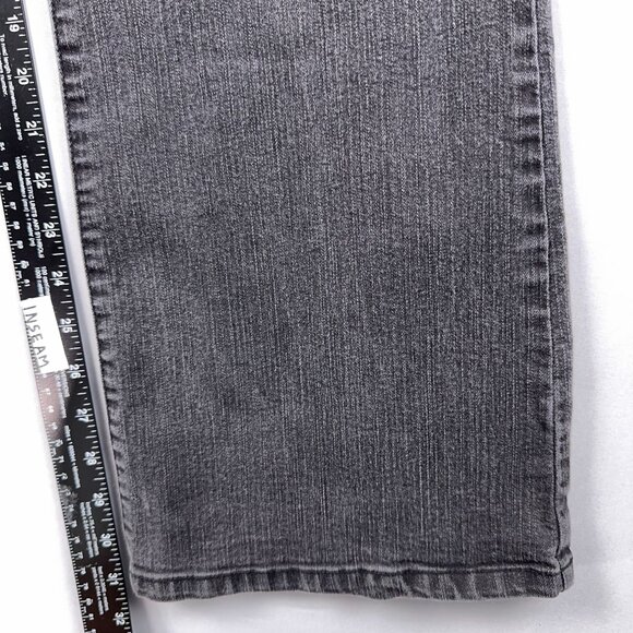 Chico's Platinum Denim Bootcut Jeans Womens Size 2 Regular Mid Rise Black - Picture 9 of 12